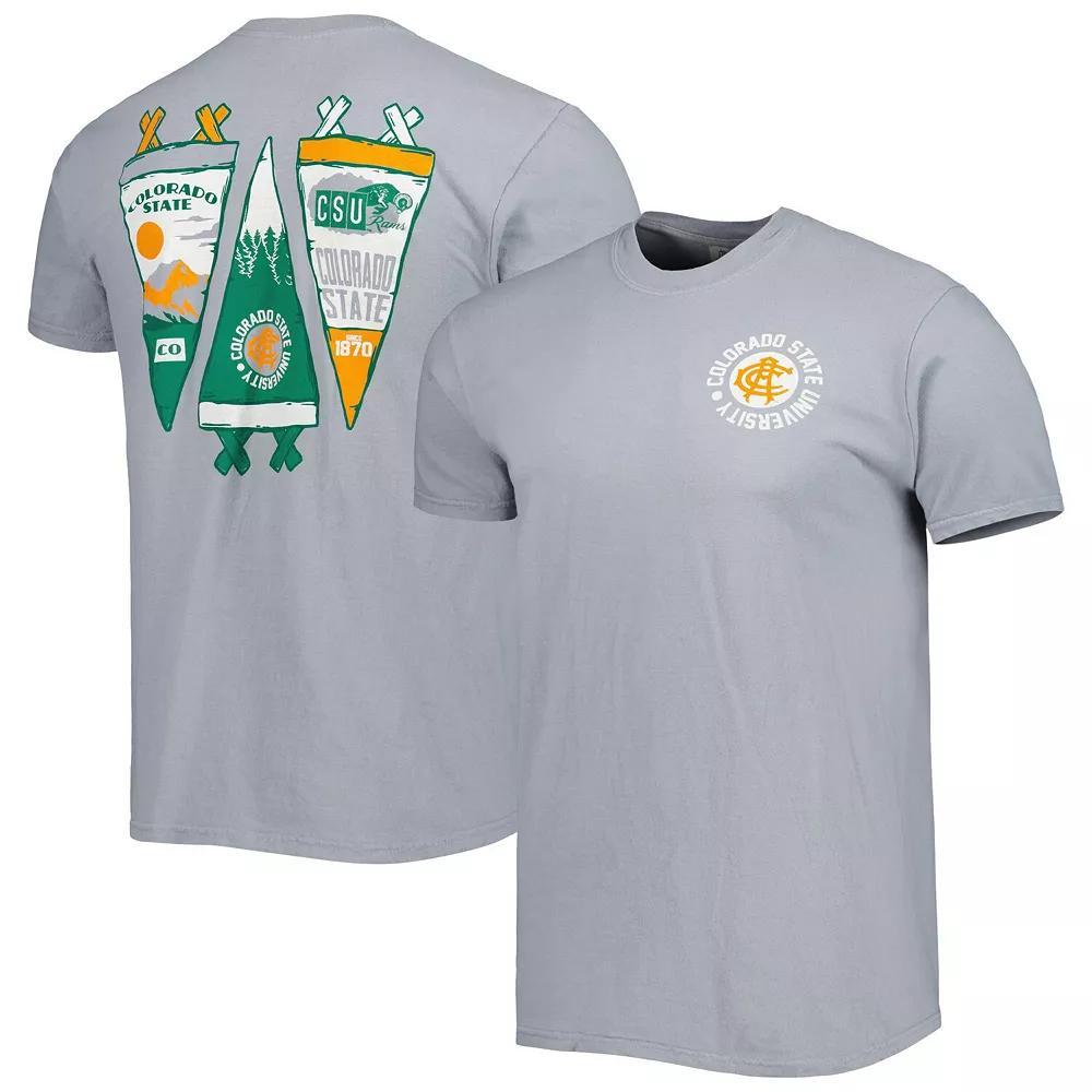 Mens Gray Colorado State Rams Pennant Comfort Color T-Shirt Product Image