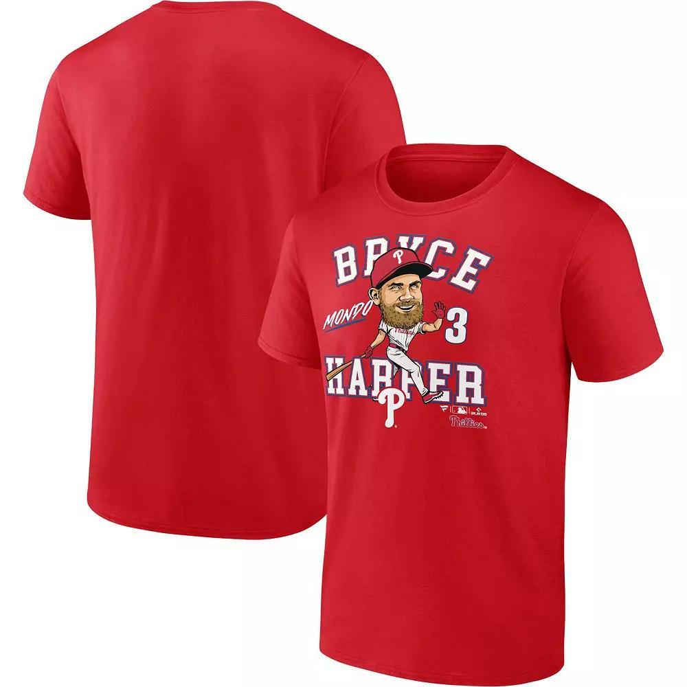 Men's Fanatics Bryce Harper Red Philadelphia Phillies Hometown Caricature T-Shirt, Size: 2XL Product Image