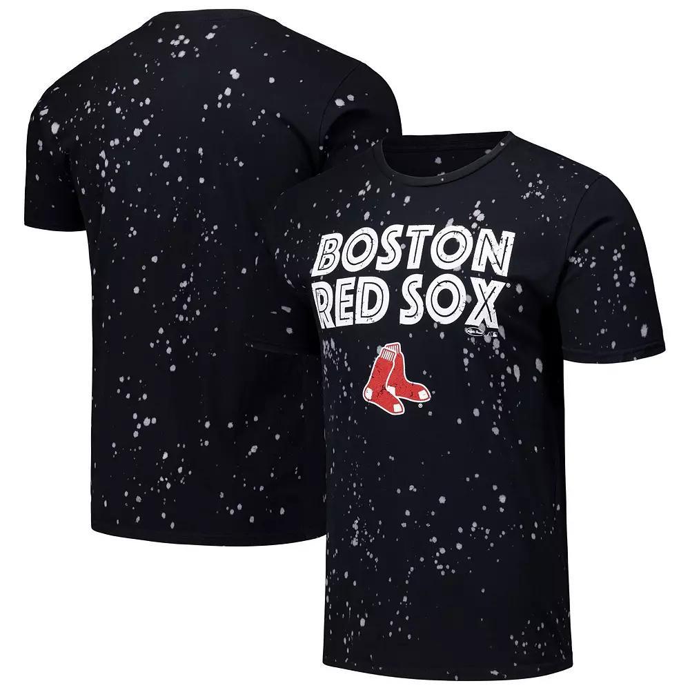Men's Majestic Threads Black/White Boston Red Sox Splatter T-Shirt, Size: 2XL Product Image