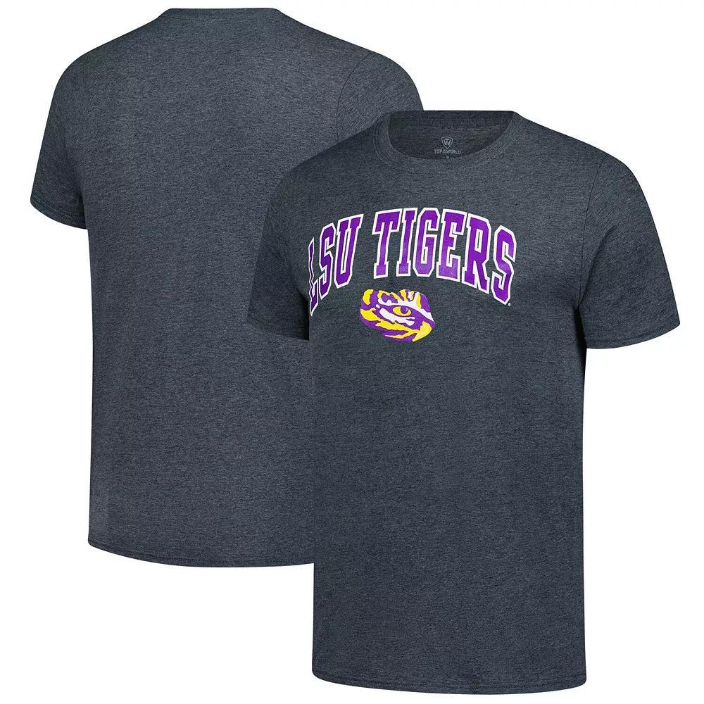 Men's Heather Charcoal Louisville Cardinals Basic Arch T-Shirt, Size: XXL Product Image