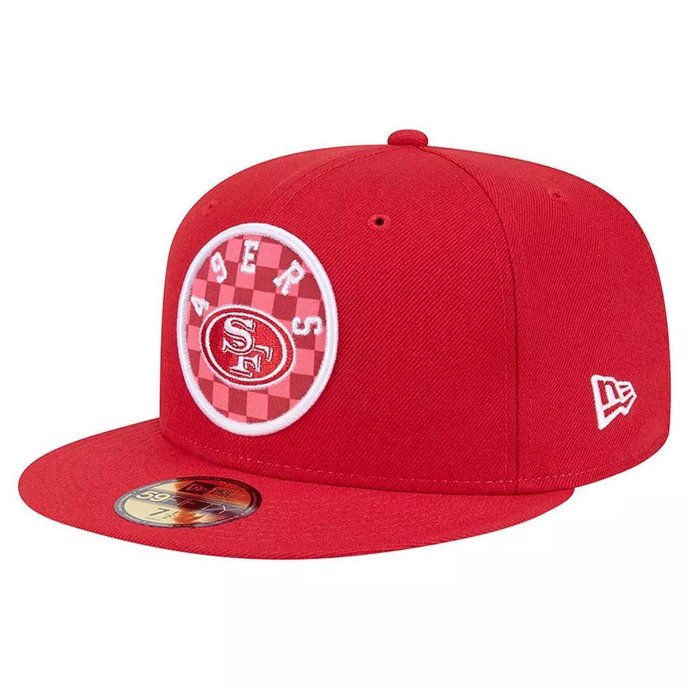 Men's New Era Scarlet San Francisco 49ers Checkered 59FIFTY Fitted Hat, Size: 7 1/4 Product Image