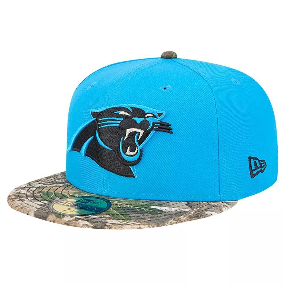 Men's New Era Blue Carolina Panthers Active Two-Tone Camo 59FIFTY Fitted Hat, Size: 7 1/8 Product Image
