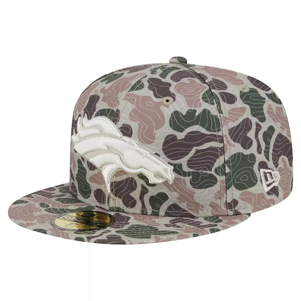 Men's New Era  Denver Broncos Geo Camo 59FIFTY Fitted Hat, Size: 7 1/4, Green Product Image