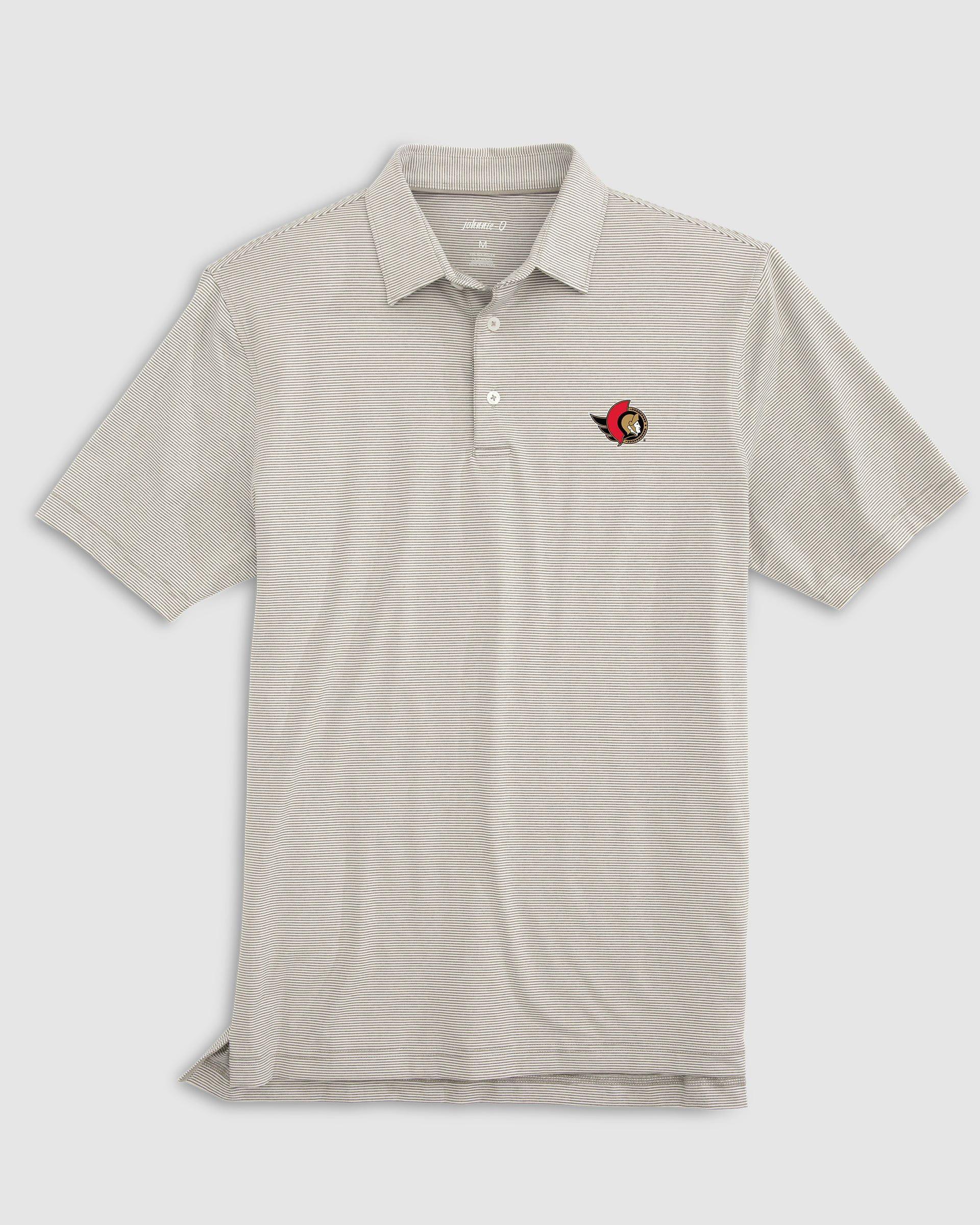 Seattle Mariners Lyndonn Striped Jersey Performance Polo Product Image