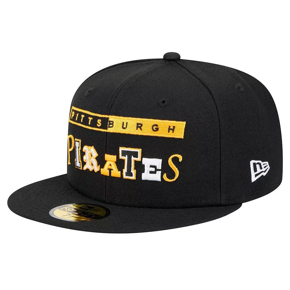 Men's New Era Black Pittsburgh Pirates Ransom 59FIFTY Fitted Hat, Size: 8 Product Image