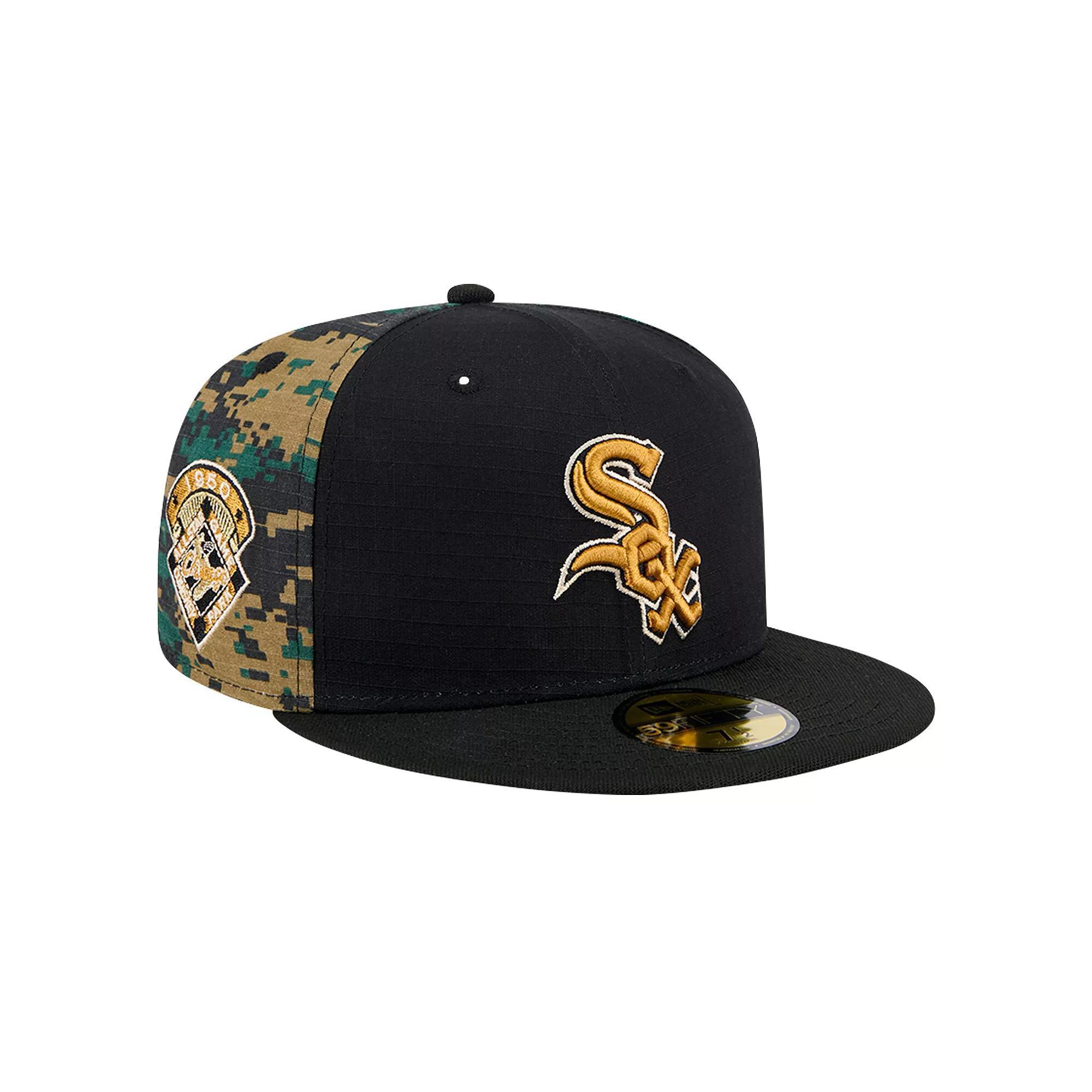 Men's New Era Black Chicago White Sox Digi Camo 59FIFTY Fitted Hat, Size: 7 3/8 Product Image