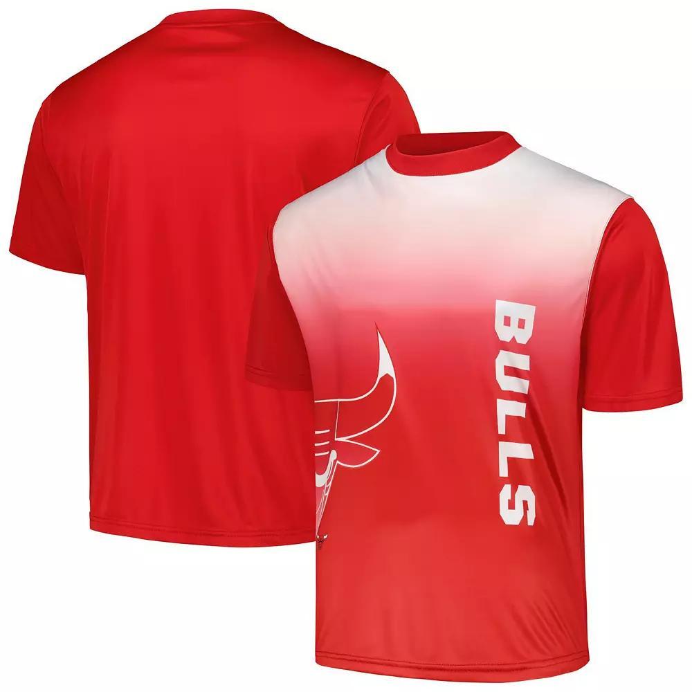 Men's Red Chicago Bulls Sublimated T-Shirt, Size: Medium Product Image