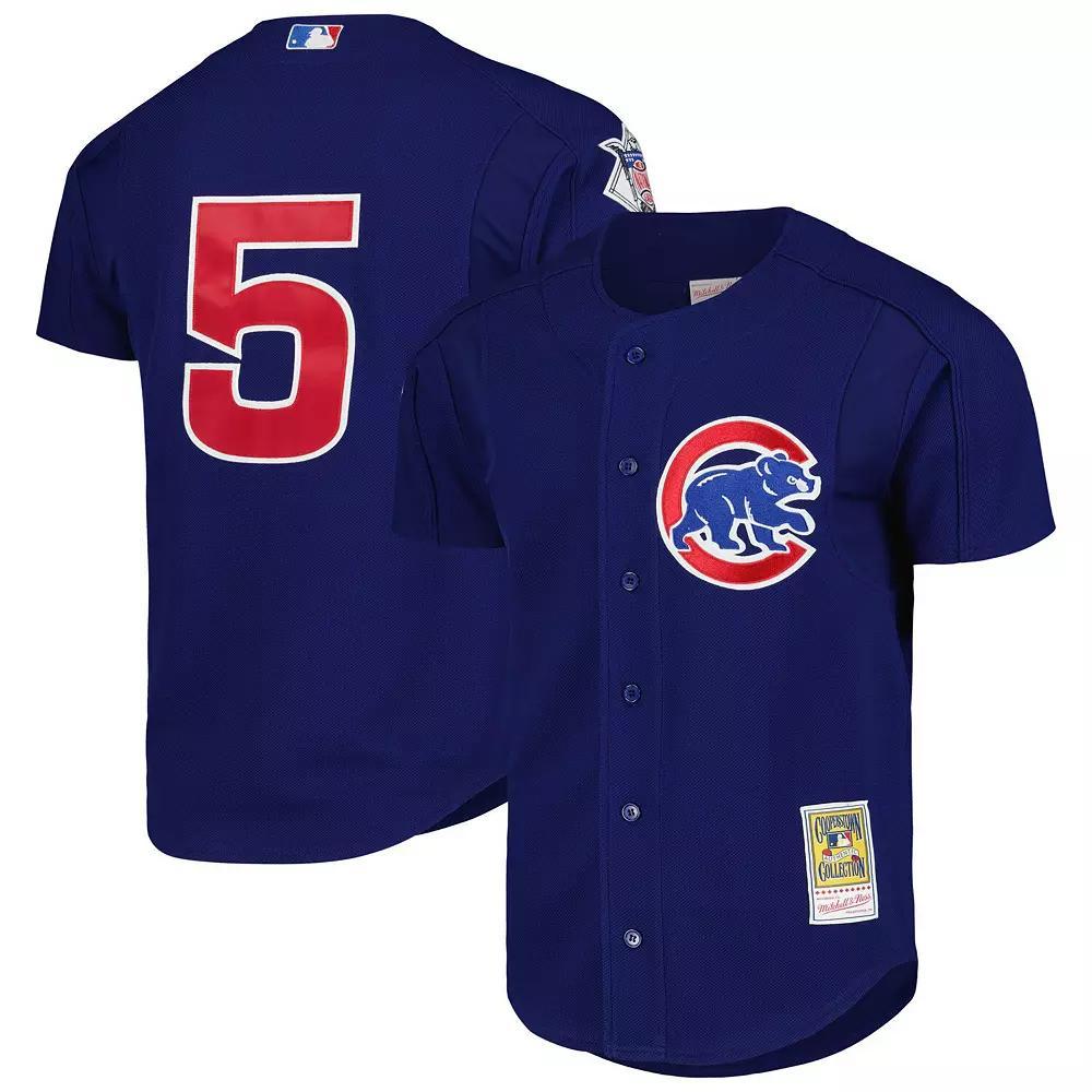 Men's Mitchell & Ness Nomar Garciaparra Royal Chicago Cubs Cooperstown Collection 2005 Batting Practice Jersey, Size: Large, Blue Product Image