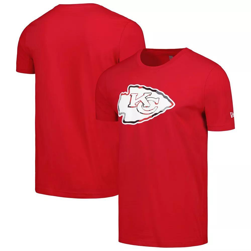 Men's New Era Red Kansas City Chiefs Camo Logo T-Shirt, Size: Large Product Image