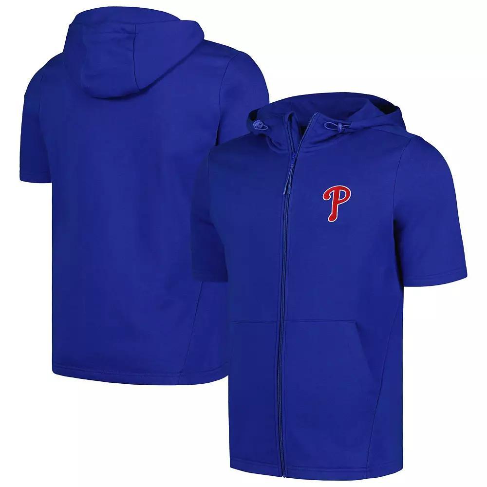 Men's Levelwear Royal Philadelphia Phillies Recruit Short Sleeve Full-Zip Hoodie, Size: XL, Blue Product Image