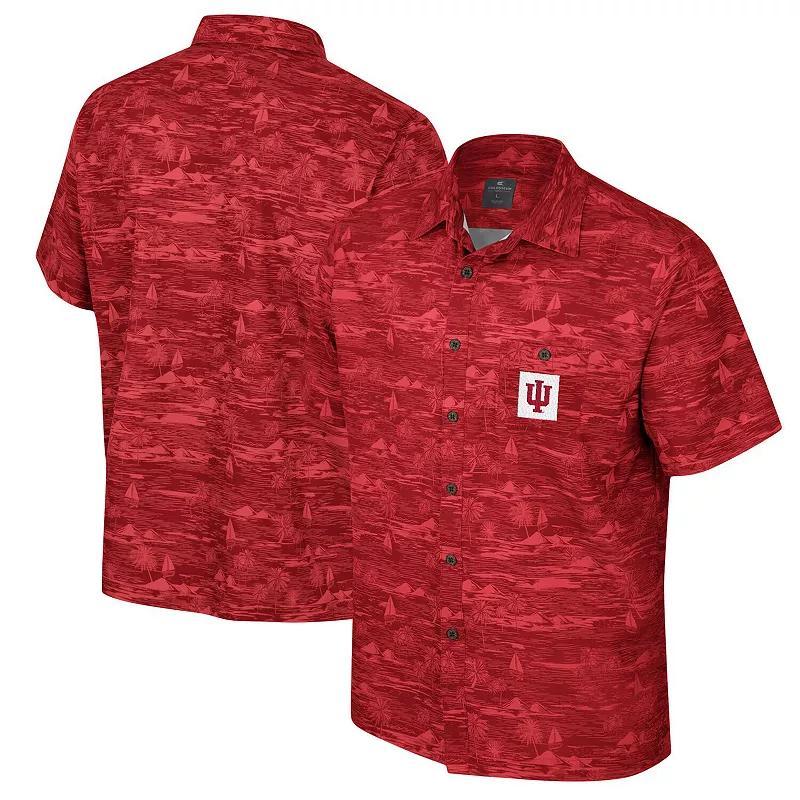 Men's Colosseum Cardinal Arkansas Razorbacks Ozark Button-Up Shirt, Size: Medium, Red Product Image