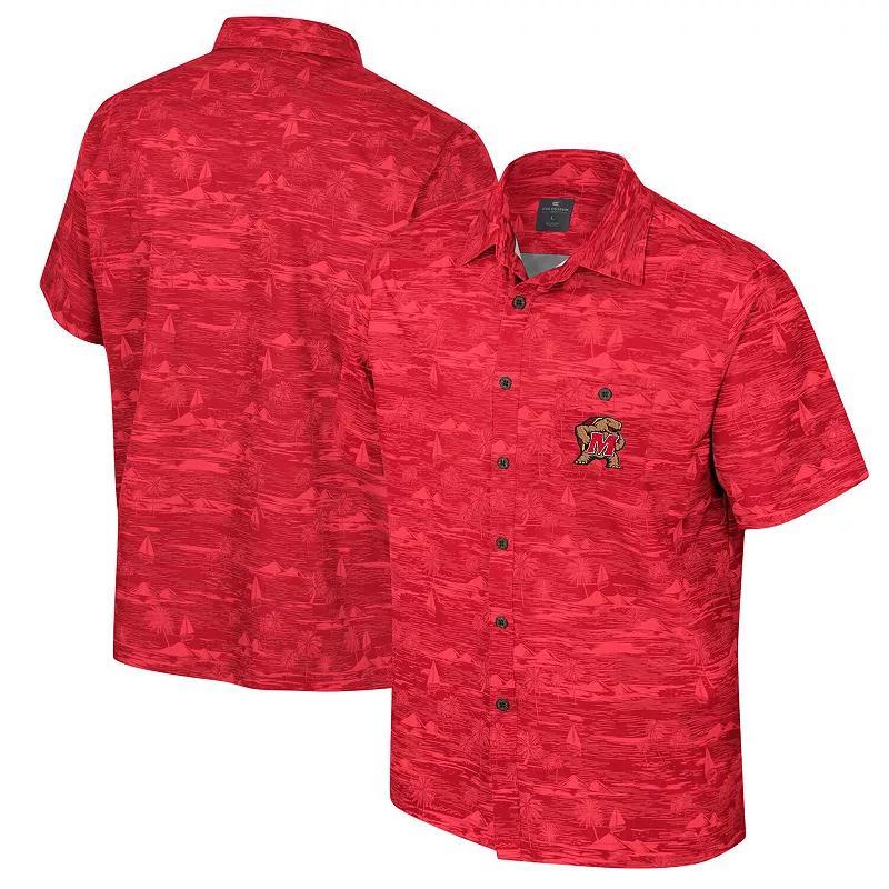 Men's Colosseum Cardinal Arkansas Razorbacks Ozark Button-Up Shirt, Size: Medium, Red Product Image