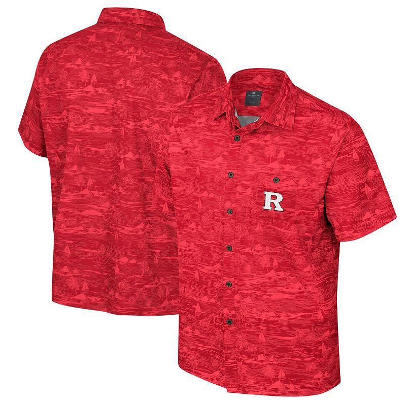 Men's Colosseum Cardinal Arkansas Razorbacks Ozark Button-Up Shirt, Size: Medium, Red Product Image