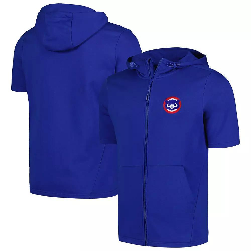 Mens Levelwear Royal Chicago Cubs Recruit Short Sleeve Full-Zip Hoodie Product Image
