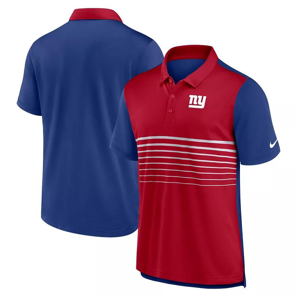 Men's Nike Royal/Red New York Giants Fashion Performance Polo, Size: Medium, Blue Product Image