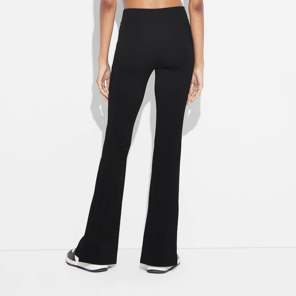 Women's High-Waisted Ribbed Flare Leggings - Wild Fable™ Product Image