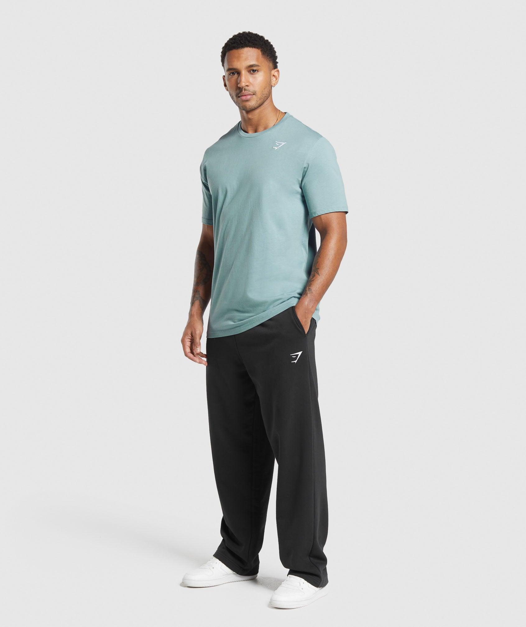 Gymshark Crest T-Shirt - Rest Blue Male Product Image