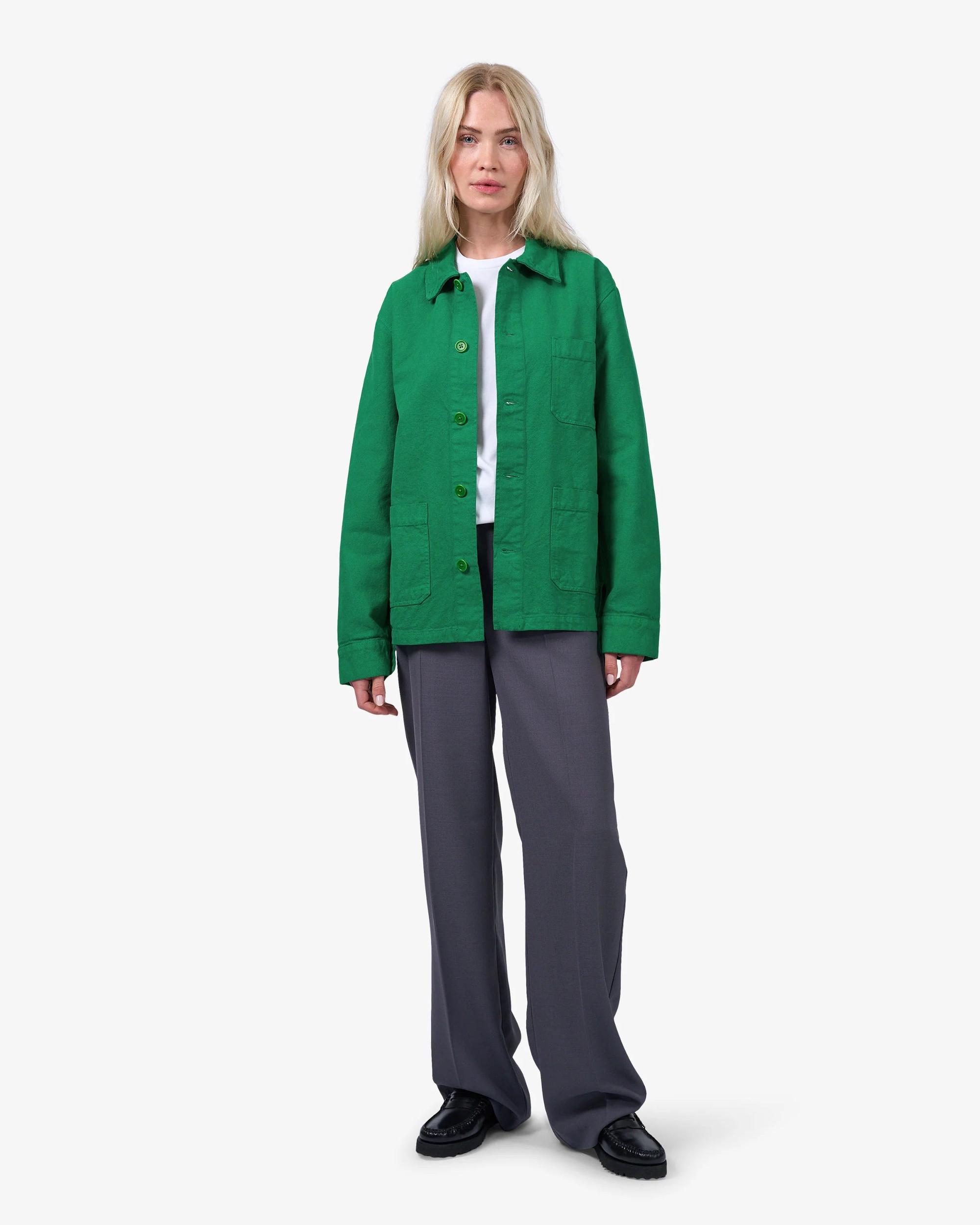 Organic Workwear Jacket - Dusty Olive Product Image