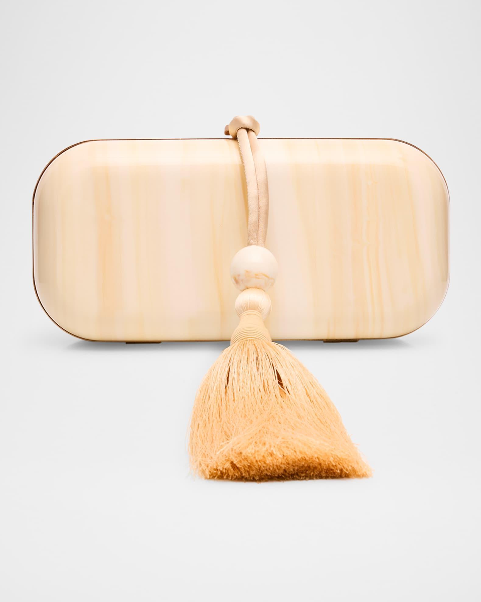 Yasmin Tasseled Acrylic Clutch Bag Product Image