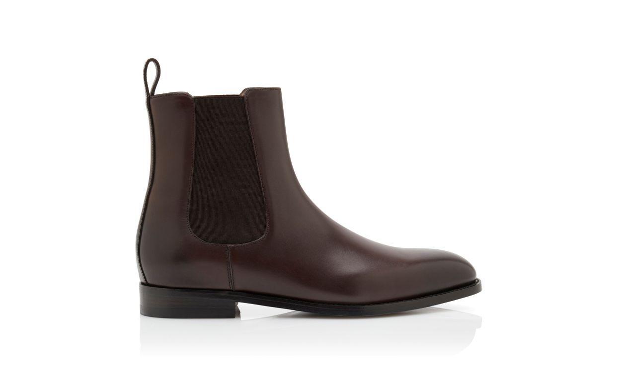DELSA Brown Calf Leather Ankle Boots Product Image