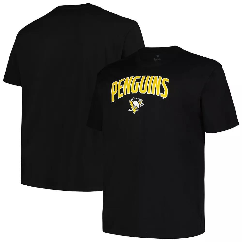 Men's Profile Black Pittsburgh Penguins Big & Tall Arch Over Logo T-Shirt, Size: 5XB Product Image