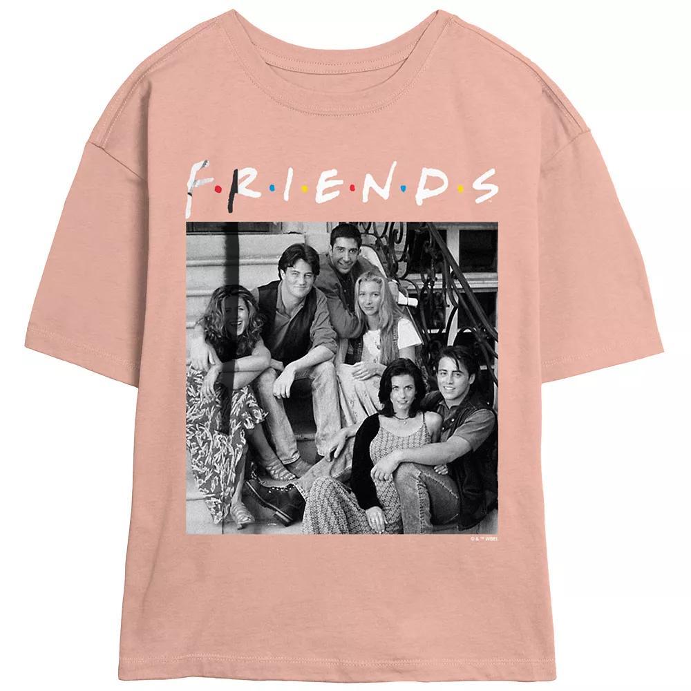 Juniors' Friends Stairs Group Photo Skimmer Graphic Tee, Women's, Size: XL, Pink Product Image