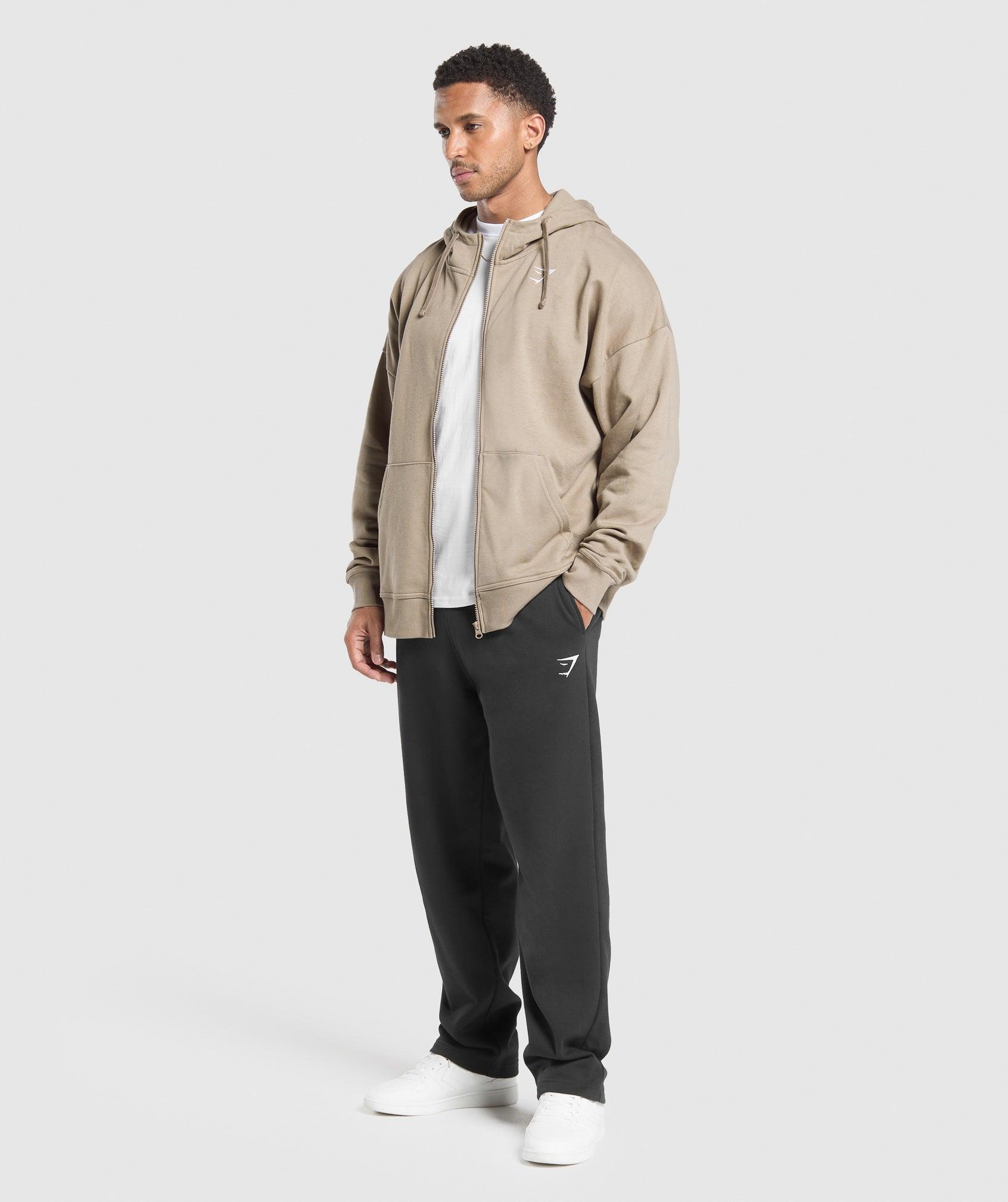 Crest Oversized Zip Up Hoodie Product Image
