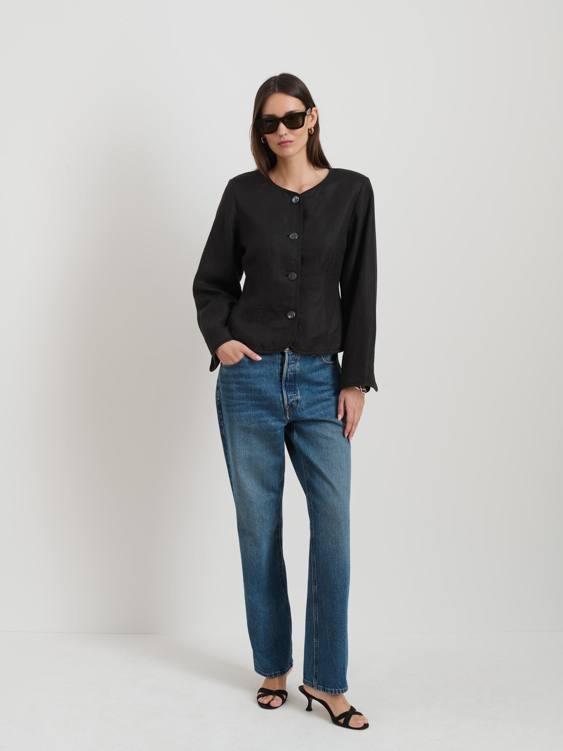 Luna Jacket In Linen Product Image