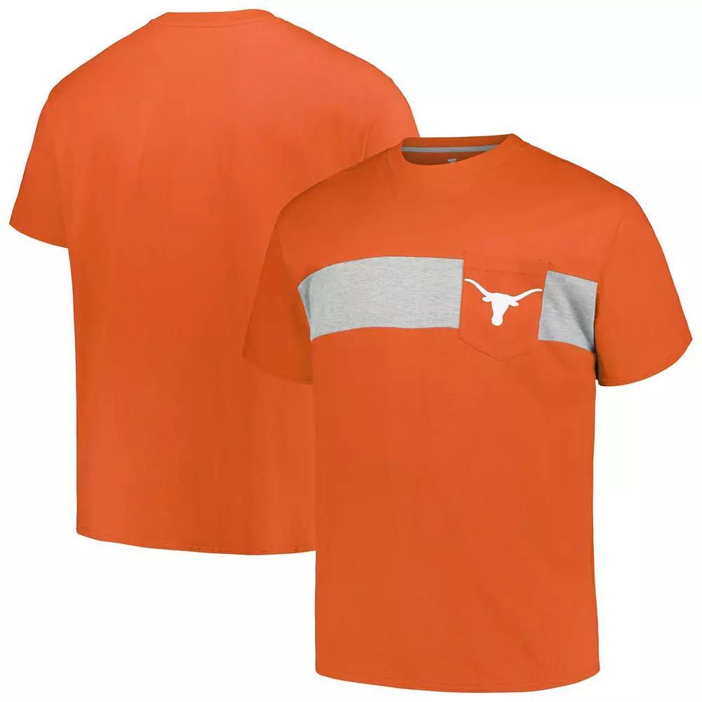 Men's Profile Texas Orange Texas Longhorns Big & Tall Color Stripe T-Shirt, Size: 3XLT, Team Product Image