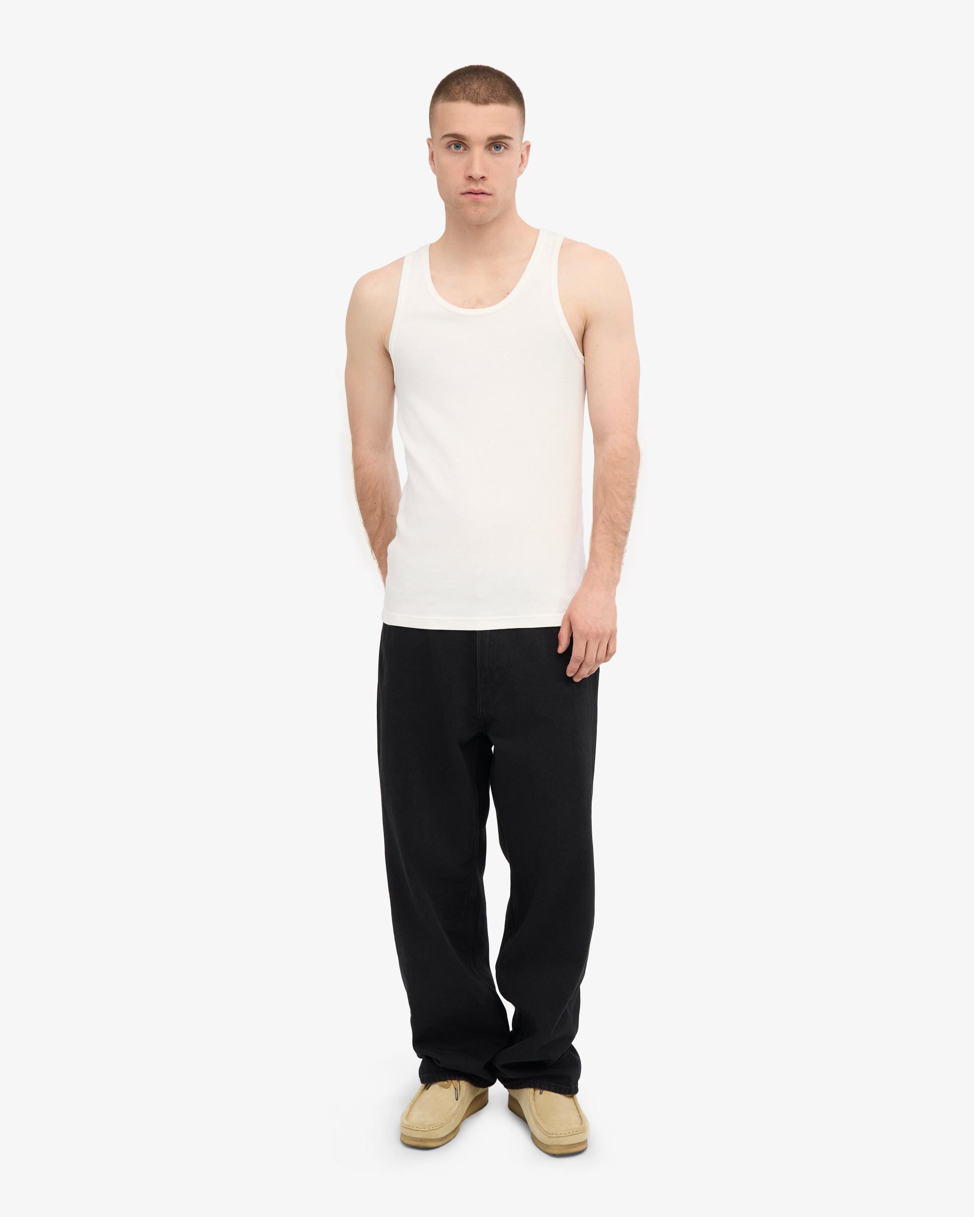 Organic Rib Tank Top - Optical White Product Image