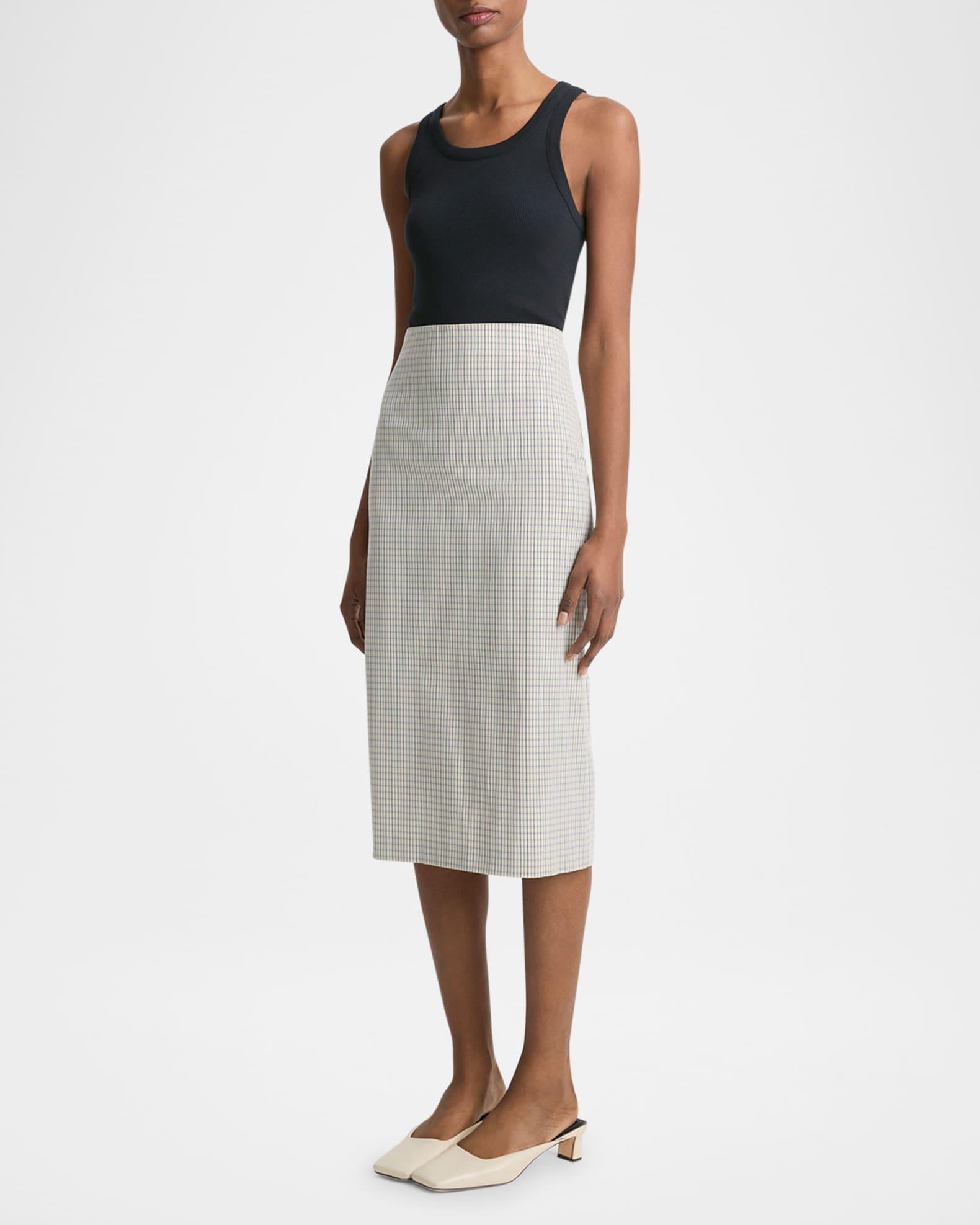 Gardeners Check Pencil Skirt  Product Image