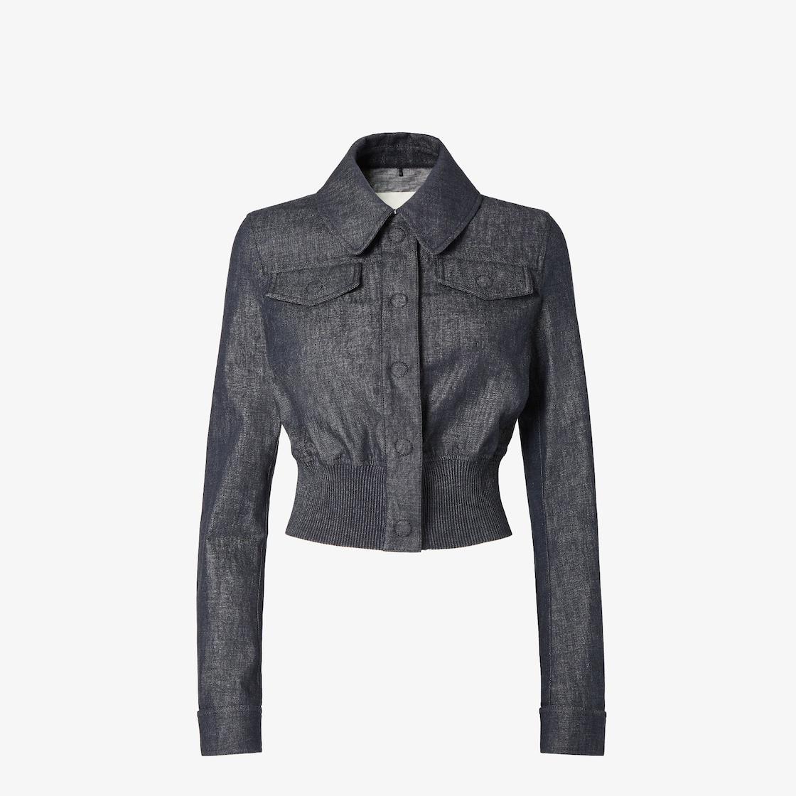 BlousonLight blue chambray bomber jacket Product Image