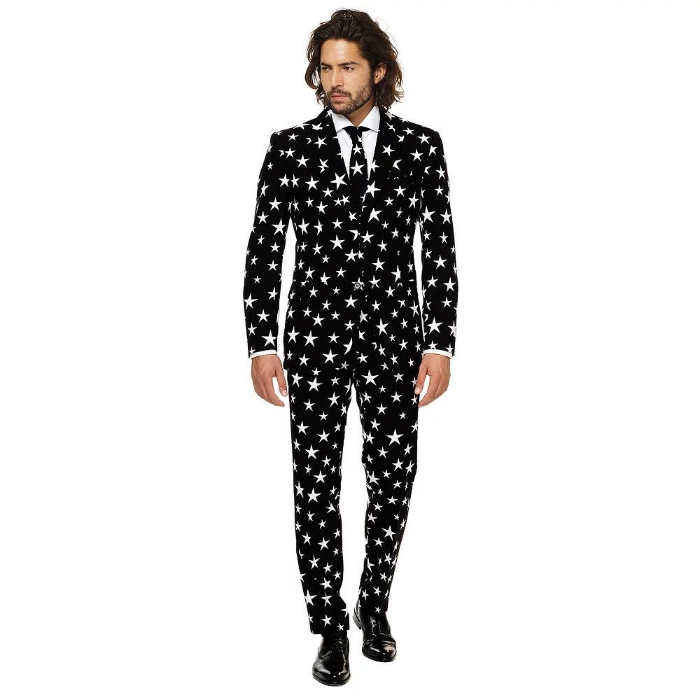Men's OppoSuits Slim-Fit Novelty Pattern Suit & Tie Set, Size: 44 - Regular, Dot Print Product Image