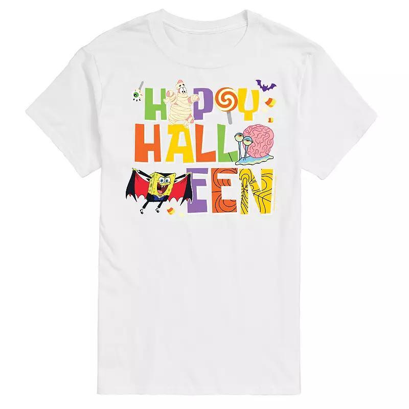 Big & Tall Spongebob Happy Halloween Graphic Tee, Mens Blue Product Image