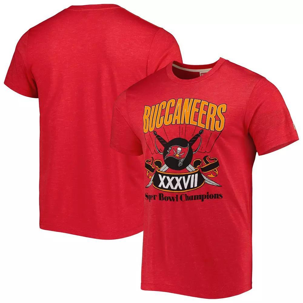 Men's Homage Red Tampa Bay Buccaneers Super Bowl Classics Tri-Blend T-Shirt, Size: Medium Product Image