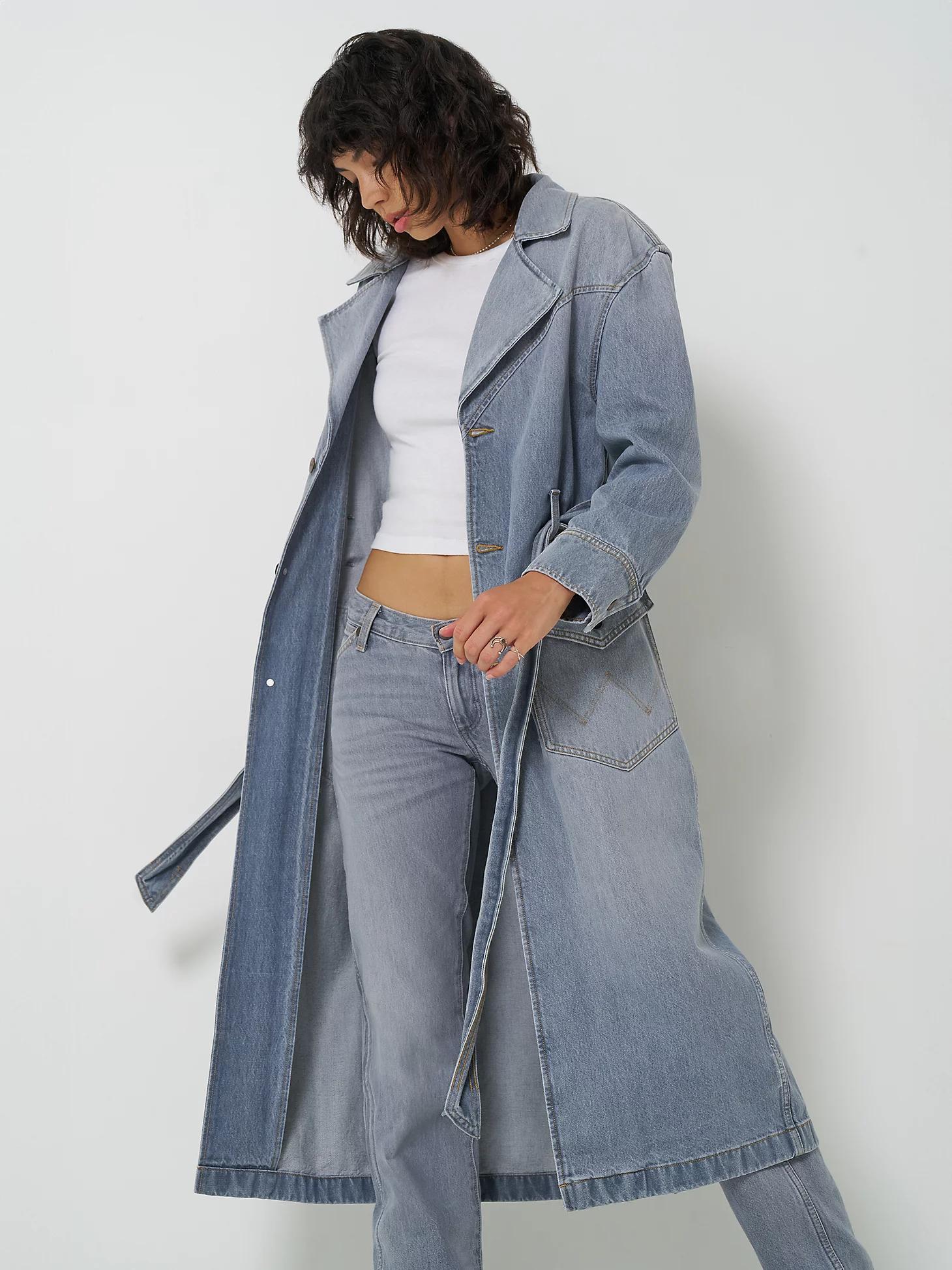 Women's Denim Trench | Women's JACKETS & OUTERWEAR | Wrangler® Product Image