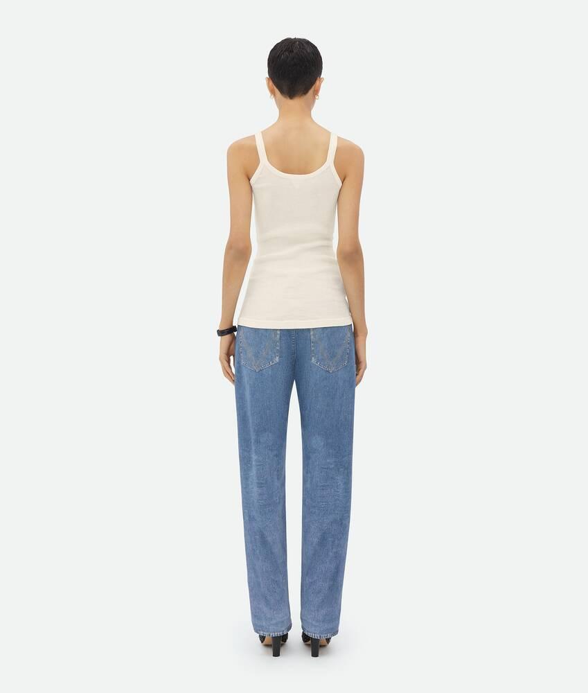 Women's Slim Fit Light Cotton Tank Top in Chalk Product Image