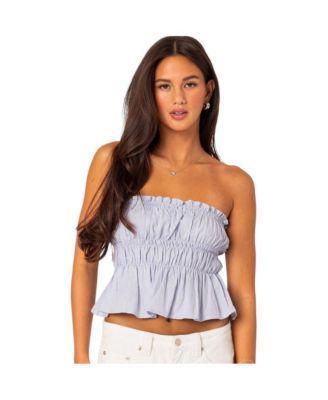 Womens Katherine linen scrunch top Product Image