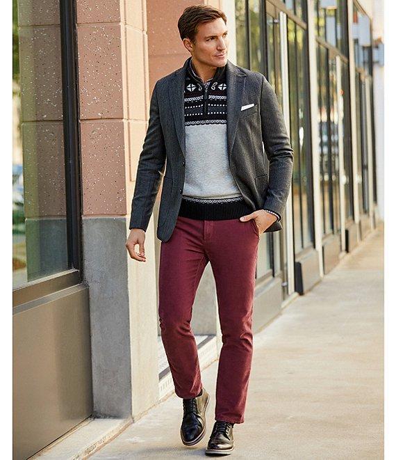 Cremieux Blue Label Chamonix Collection Fair Isle Quarter-Zip Wool Sweater Product Image