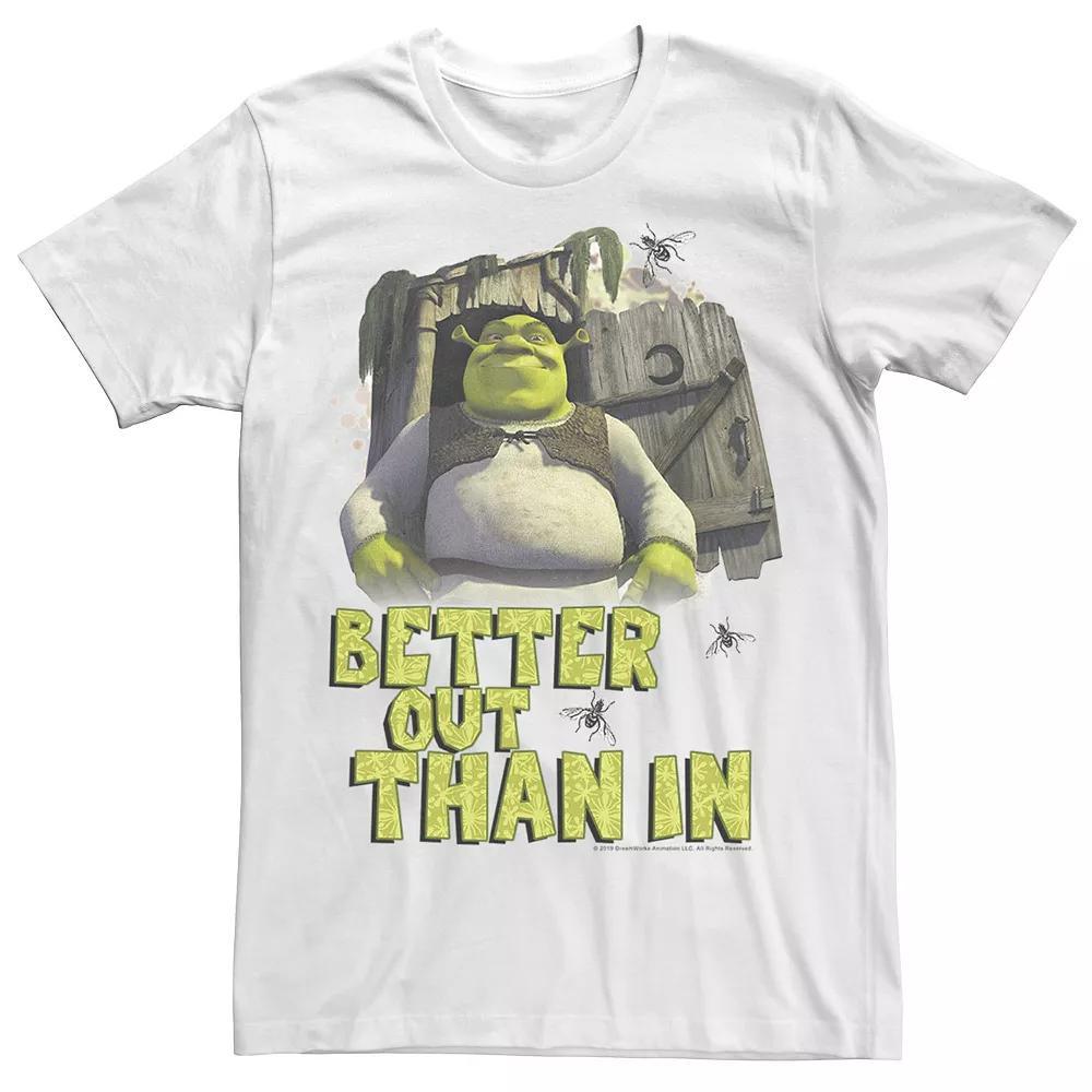 Men's Shrek Outhouse Better Out Than In Quote Graphic Tee, Size: 3XL, White Product Image
