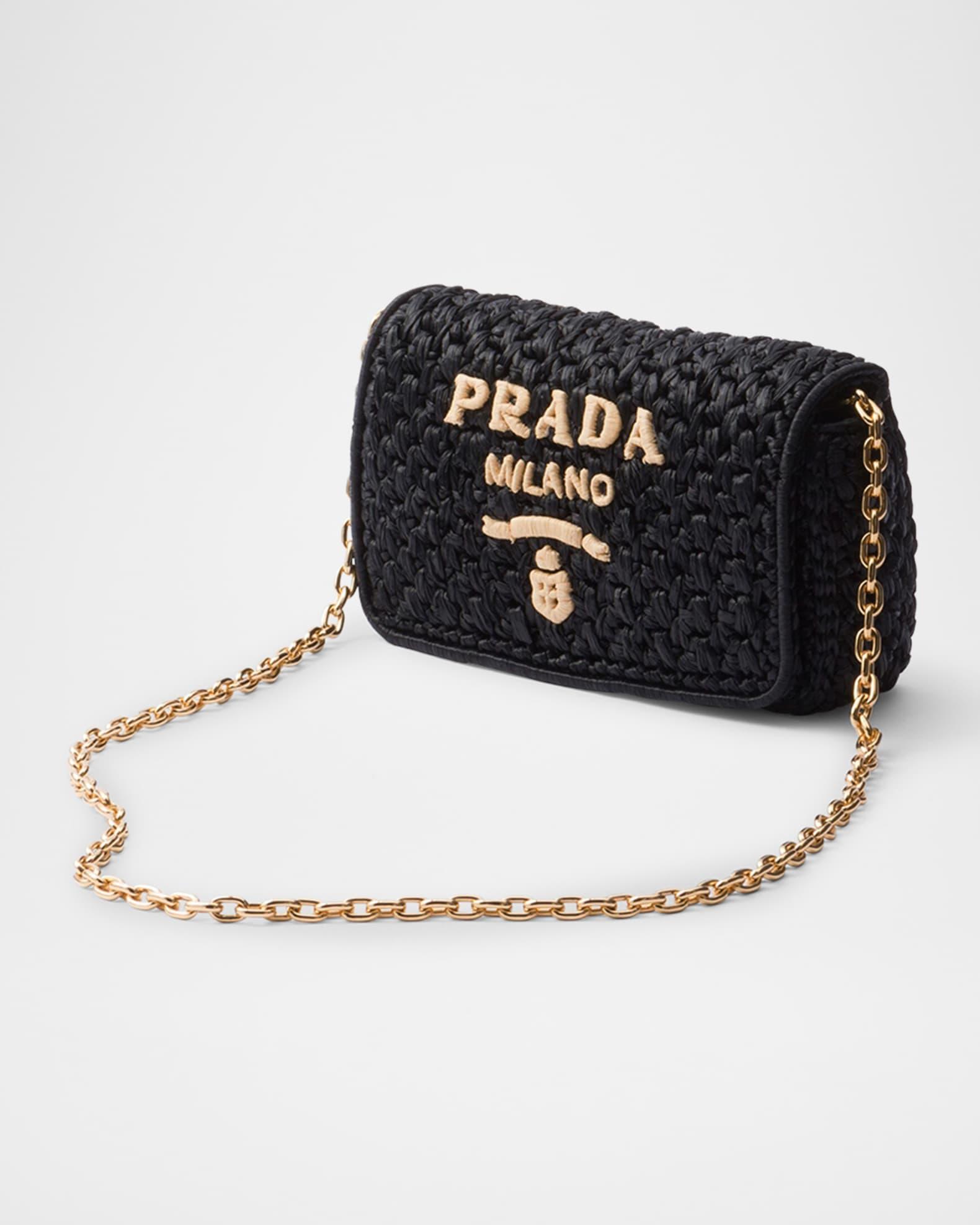 Crochet Faux Raffia Shoulder Bag Product Image