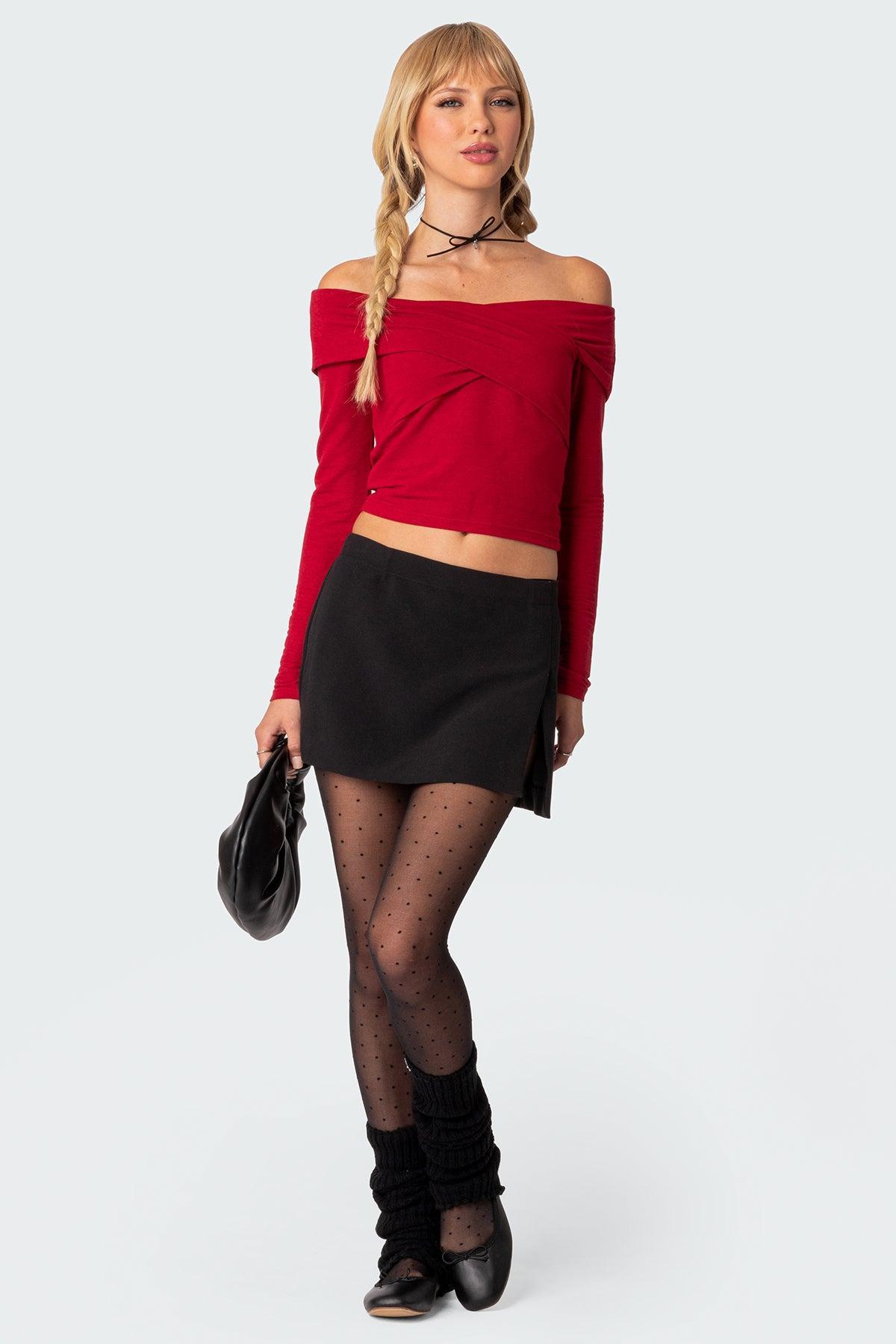 Crossover Off Shoulder Top Product Image