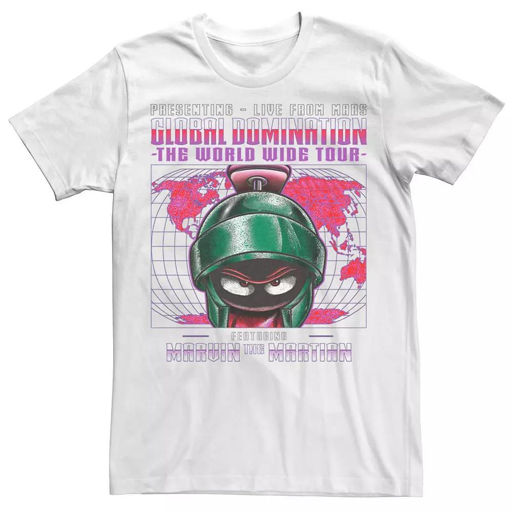 Men's Looney Tunes Marvin The Martian Global Domination Tee, Size: XXL, White Product Image