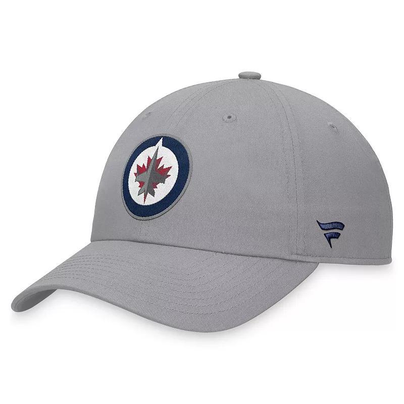 Men's Fanatics Branded Gray Winnipeg Jets Extra Time Adjustable Hat, Jts Grey Product Image
