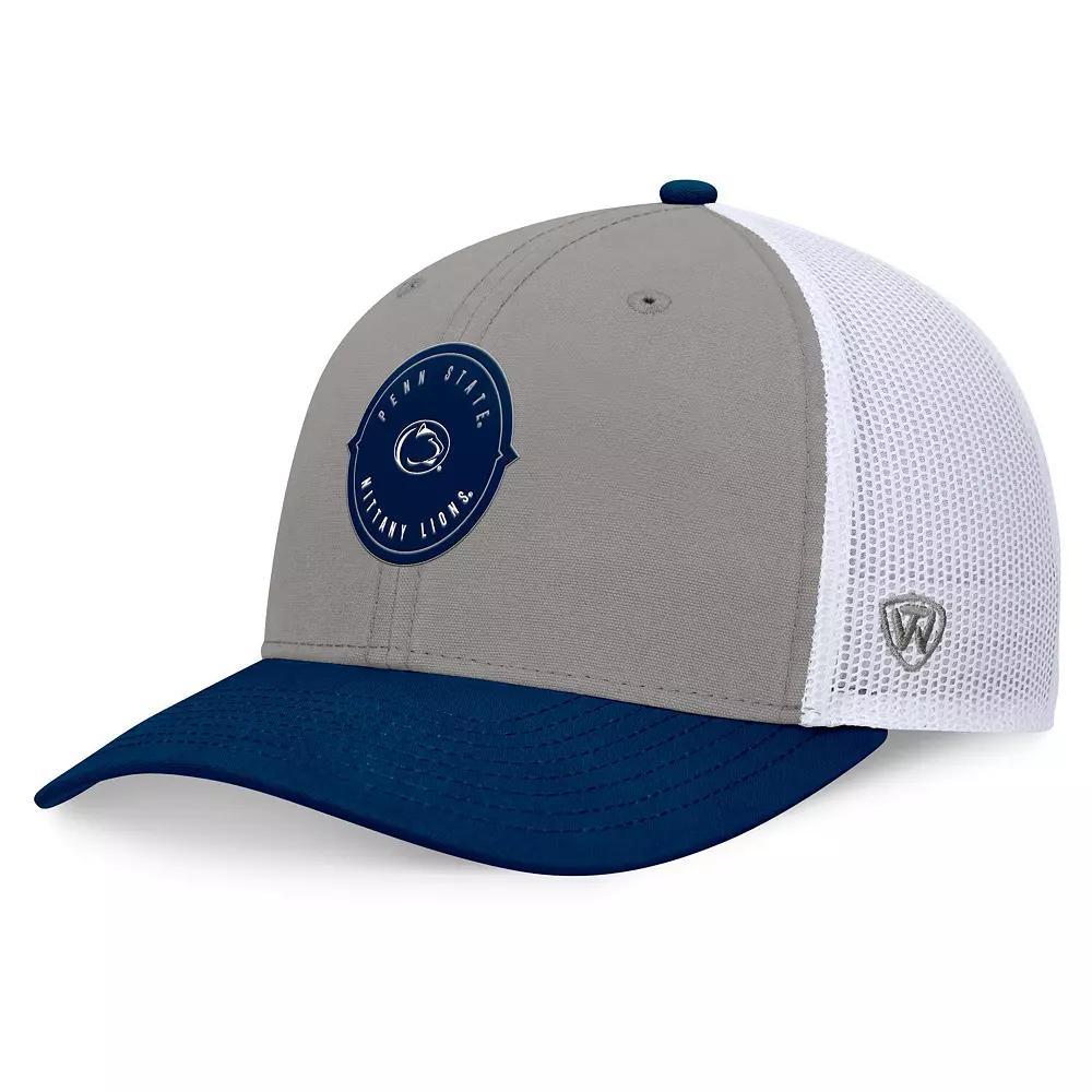Men's Top of the World Gray/Navy Penn State Nittany Lions Rob Trucker Adjustable Hat, Grey Product Image