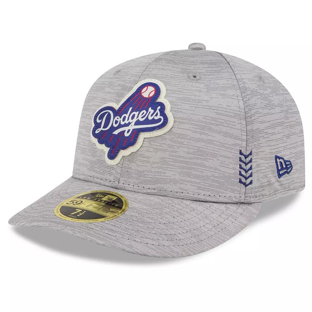 Men's New Era  Gray Los Angeles Dodgers 2024 Clubhouse Low Profile 59FIFTY Fitted Hat, Size: 7 7/8, Grey Product Image