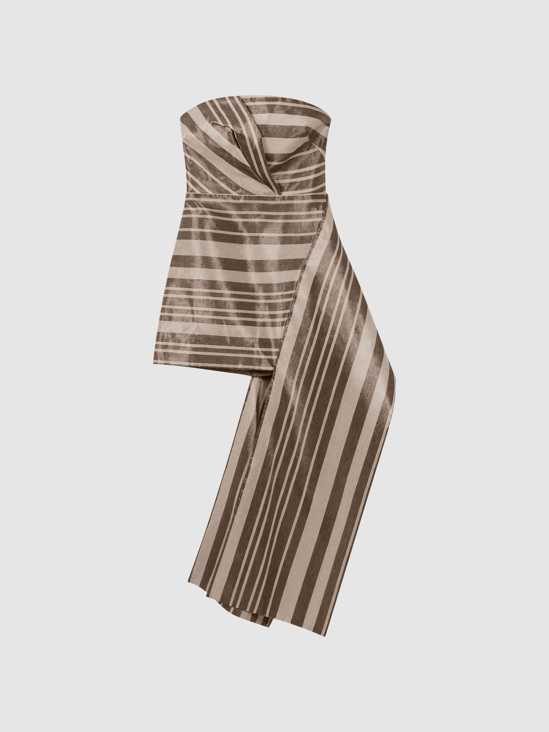 Acler Striped Strapless Mini Dress in Gold Product Image