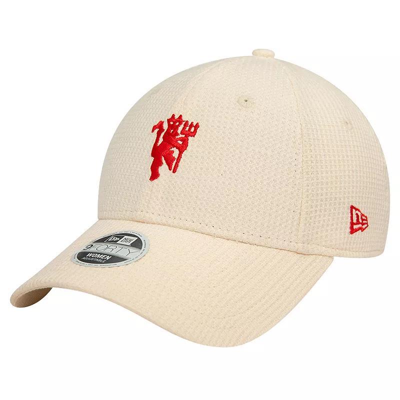 Womens New Era Cream Manchester United Jersey Stitch 9FORTY Adjustable Hat Product Image
