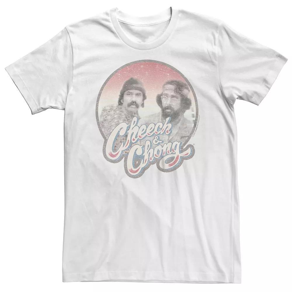 Big & Tall Cheech & Chong Circle Tee, Men's, Size: XXL Tall, White Product Image