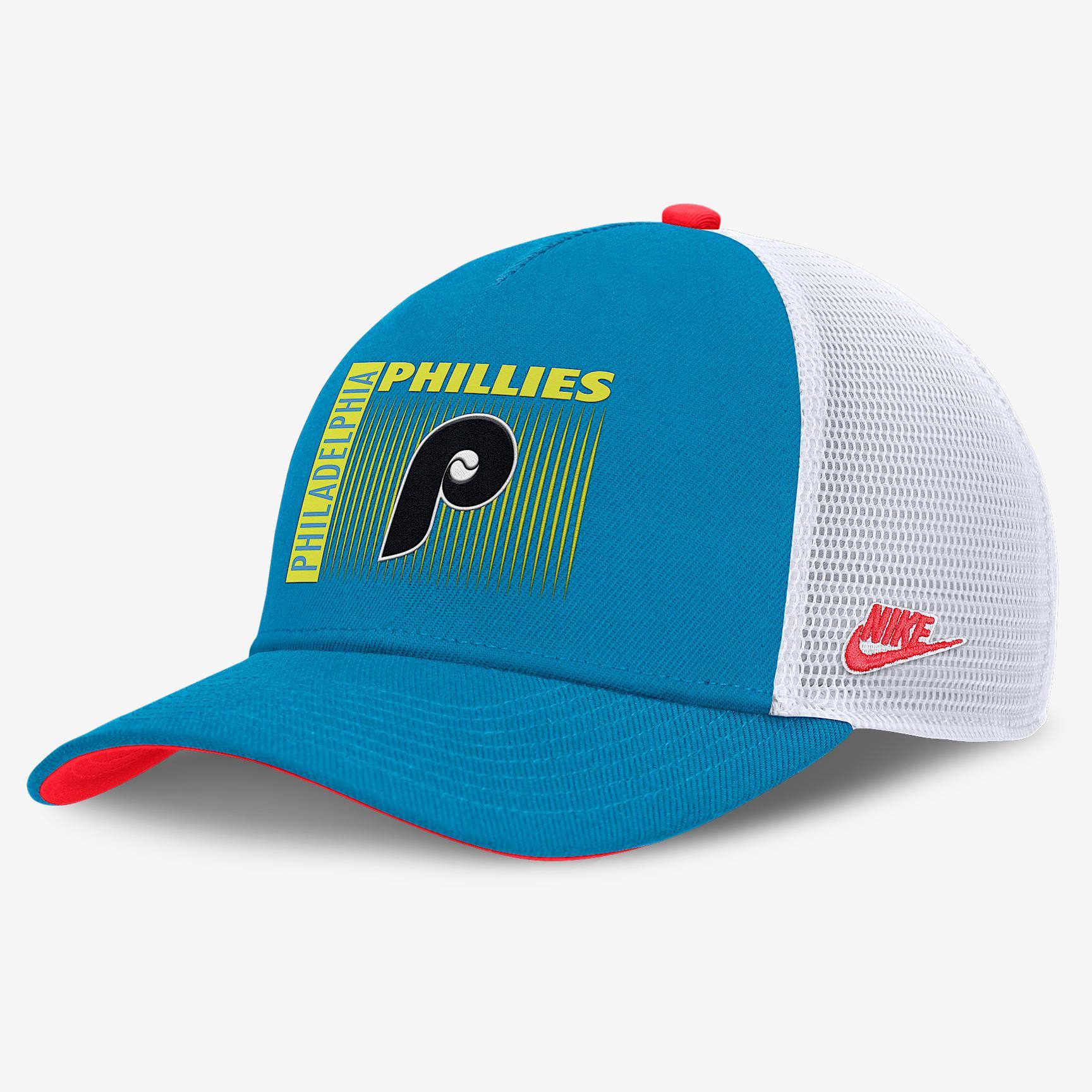Boston Red Sox Neon 90s Rise Men's Nike Dri-FIT MLB Trucker Adjustable Hat Product Image